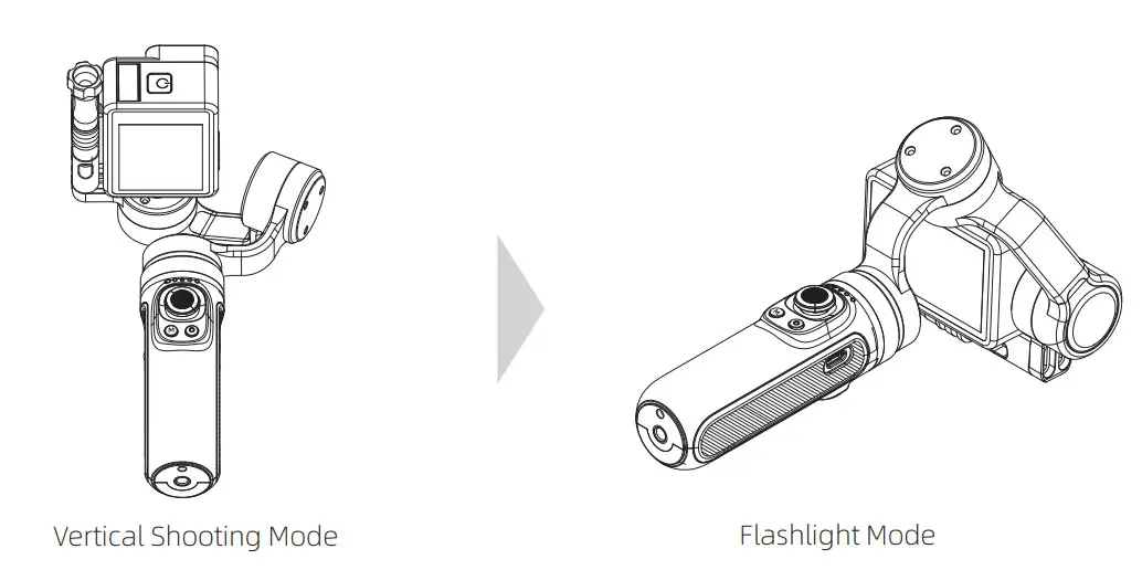 INKEE Falcon Gimbal Stabilizer for Action Cameras- Vertical shooting Mode