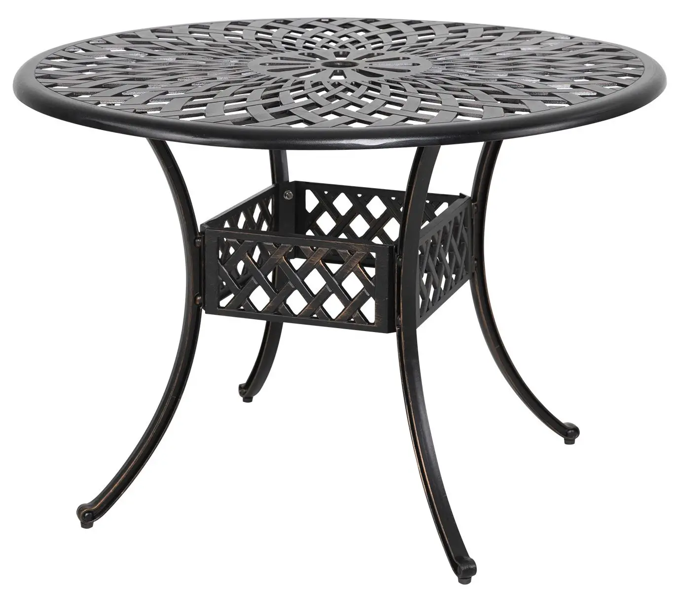 NUU GARDEN CT003A 42 inch Cast Aluminum Round Dining Table