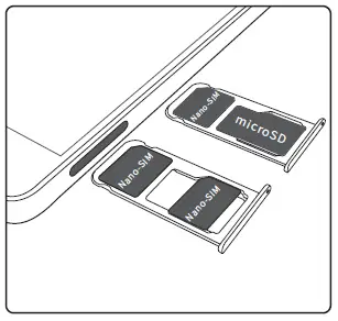 Inserting a SIM card and microSD card