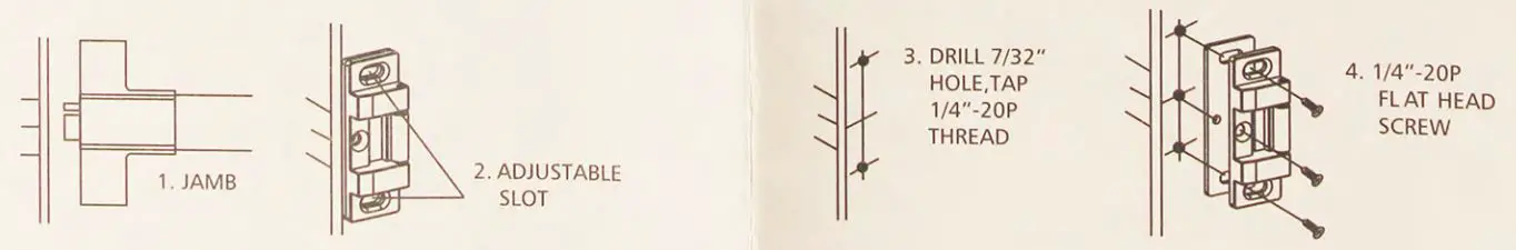 Lockey USA PB1100 Panic Bar Installation Guide - Install Roller Strike