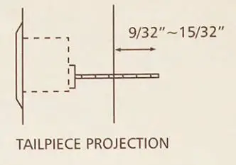 Lockey USA PB1100 Panic Bar Installation Guide - Tailpiece Projection