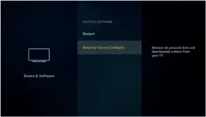 JVC Resetting your TV to Factory Defaults