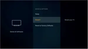 JVC Restarting your TV