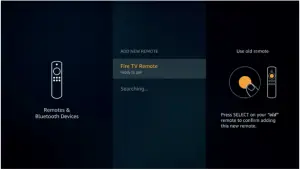 Pairing your existing remote control