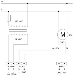 PROTRONIX Room Sensor NL ECO CO2 - Sensor connection