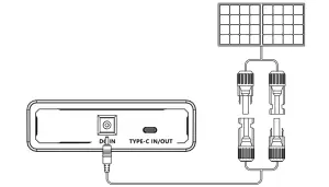 RENOGY R300PHXE Phenix Elite Portable Solar Generator - Input Power icon appearing