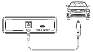 RENOGY R300PHXE Phenix Elite Portable Solar Generator - Recharging via Car Socket