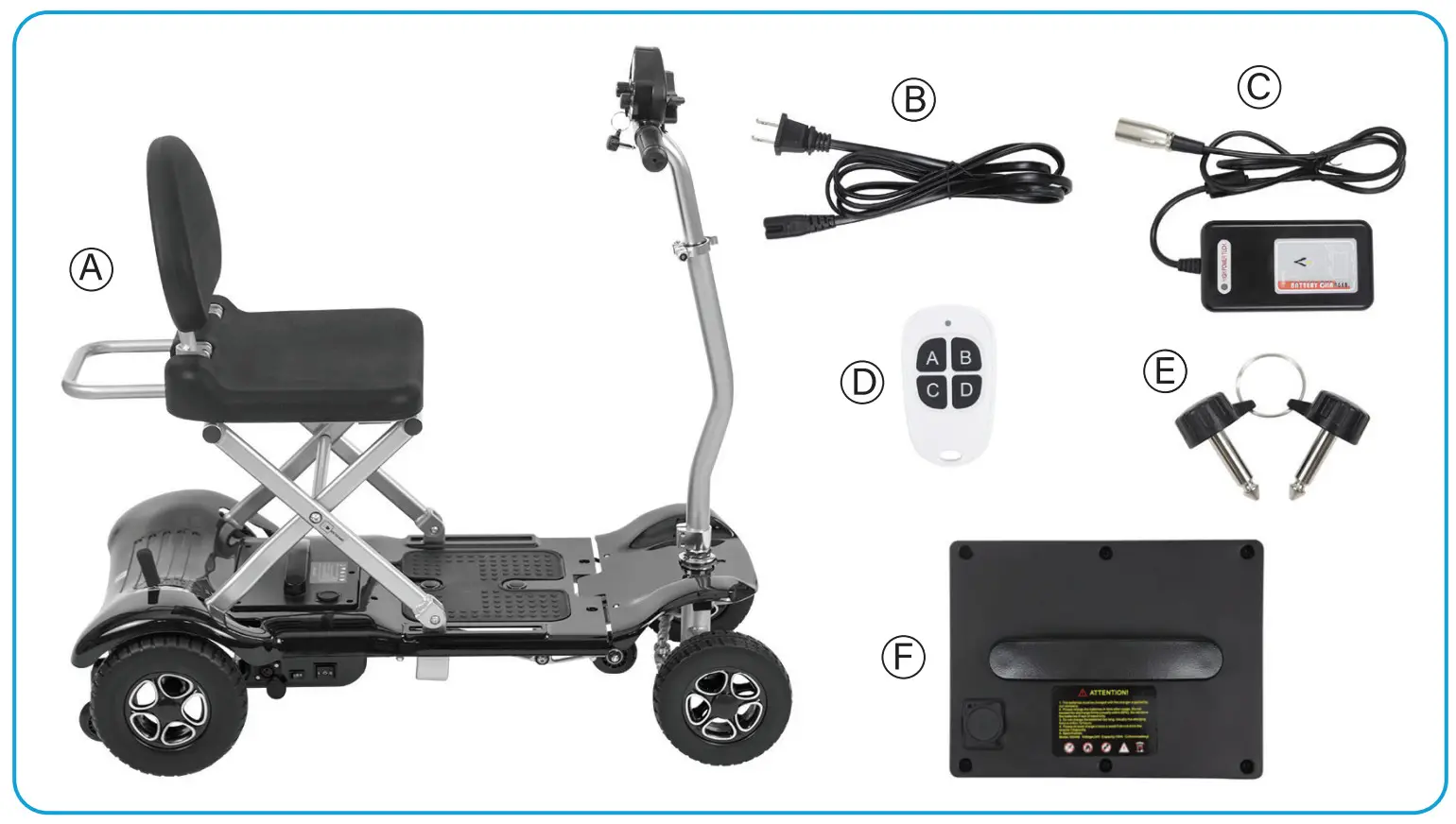 vive MOB1030 Folding Scooter - INCLUDED