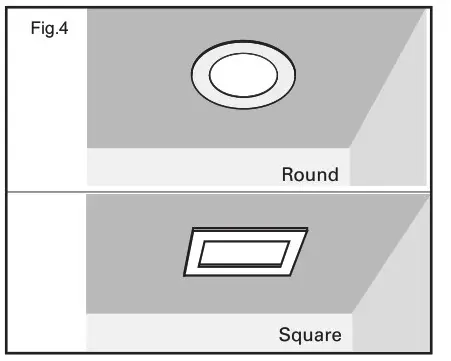 naturaled LED Disk Light 4 6 Inch Round and Square - FIG 4