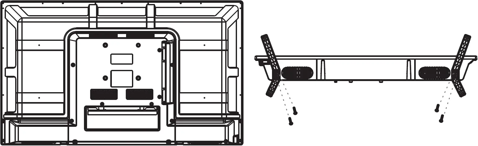Insert the Stand into the Bottom of LED TV Body