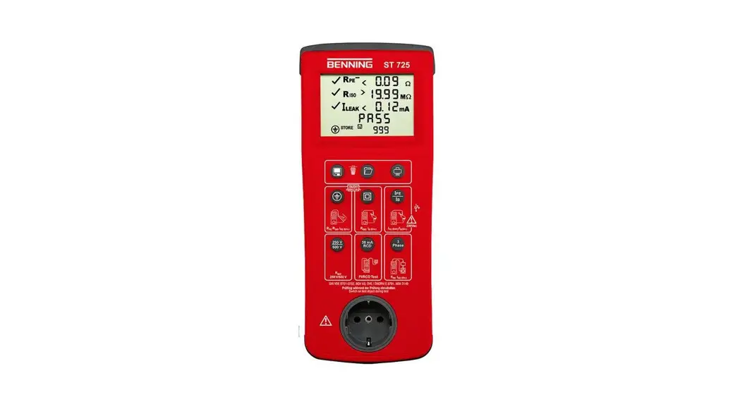 Benning St 725 Appliance Electronic Tester Instruction Manual Benning St 725 Appliance Electronic Tester Instruction Manual