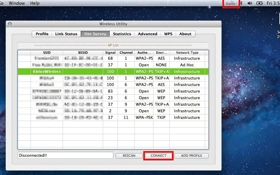 KINIVO WID320 Wireless N USB Adapter- automatically open