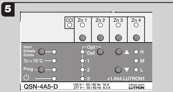 LUTRON QSN-4A5-D Energi Savr Node PRO LED+ Phase Adaptive Power- 5