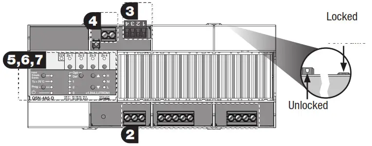 LUTRON QSN-4A5-D Energi Savr Node PRO LED+ Phase Adaptive Power