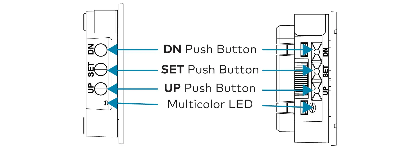 CRESTRON CS SHADE-ROLLER BATT Window Shading Solution - Button Orientation