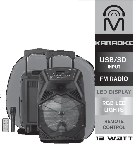 Speakers 23844 8 Inch Wireless Trolley Speaker