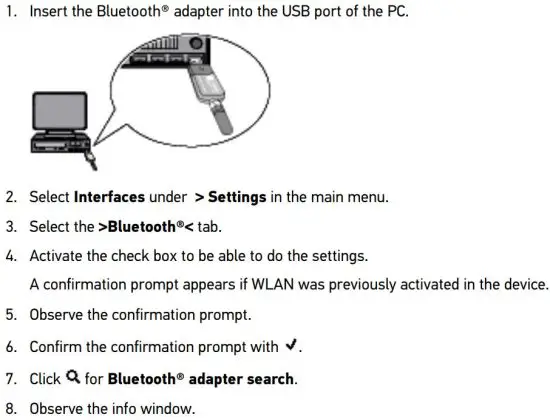 FIG 15 Searching for Bluetooth® Adapter