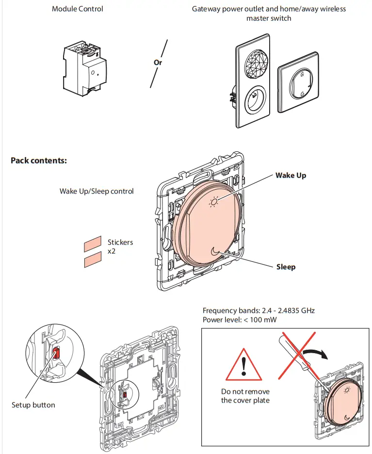 legrand ZLGP16 Wireless and Batteryless Wake Up Sleep Control-