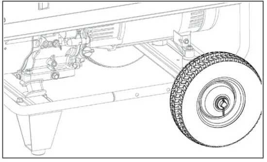 KOHLER PRO 6.4 Portable Generator - Wheels and Legs