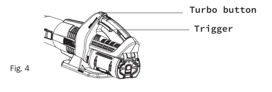 GREEN MACHINE GMLB6200 62V Cordless Axial Blower Variable Speed Brushless Motor - fig4