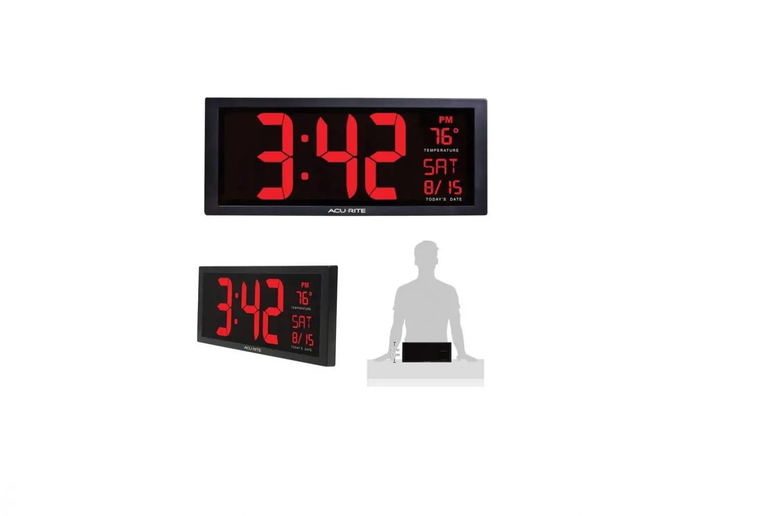 Acurite Multicolor Led Clock With Indoor Temperature And Data Instruction Manual