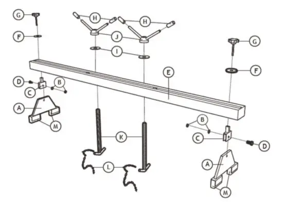 COSTWAY TL31055A Engine Support Bar - assamble