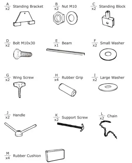 COSTWAY TL31055A Engine Support Bar - parts