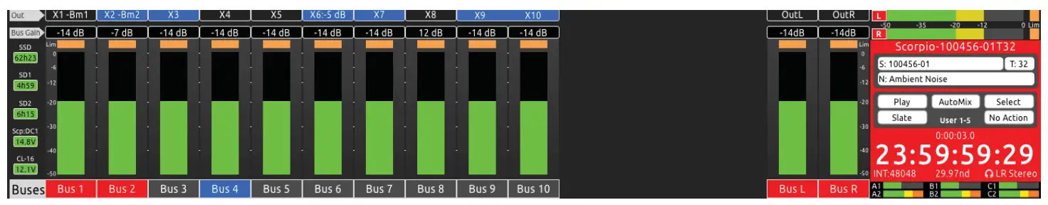 SOUND DEVICES CL-16 Linear Fader Control Surface 8