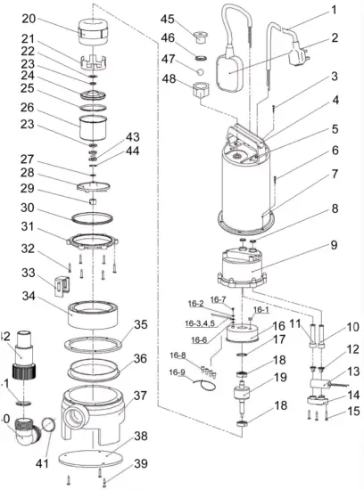 Clarke PSV3A 8m Head Dirty Water Submersible Pump - FIG 6