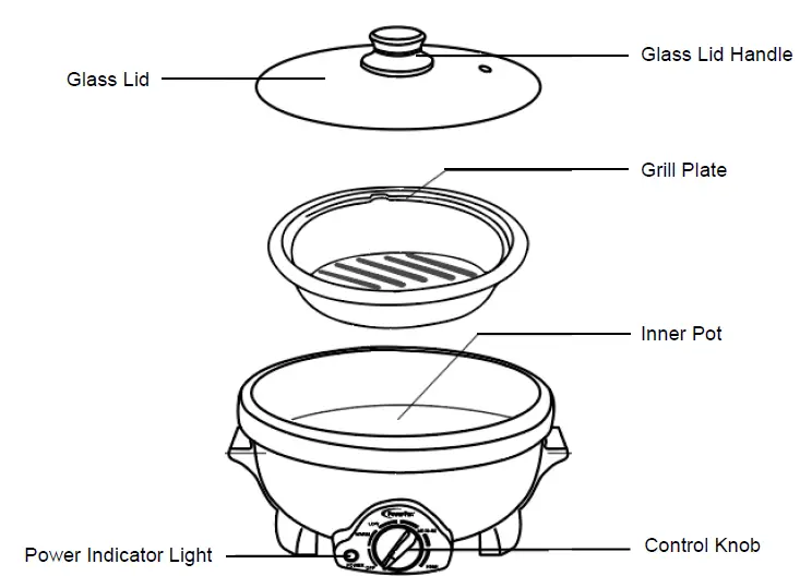 PowerPac -PPMC181 2-in-1- Multi- Cooker- with -Steamboat- and- BBQ -Function -1
