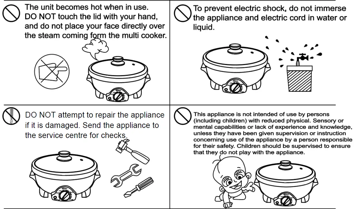 PowerPac -PPMC181 2-in-1- Multi- Cooker- with -Steamboat- and- BBQ -Function -19