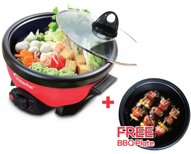 PowerPac -PPMC181 2-in-1- Multi- Cooker- with -Steamboat- and- BBQ -Function -product