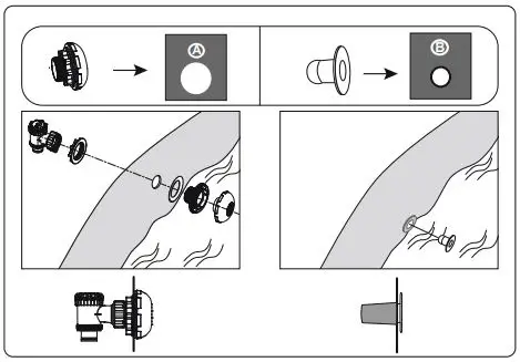 Bestway Power Steel Oval Pools User Manual - Connection Valve Assembly