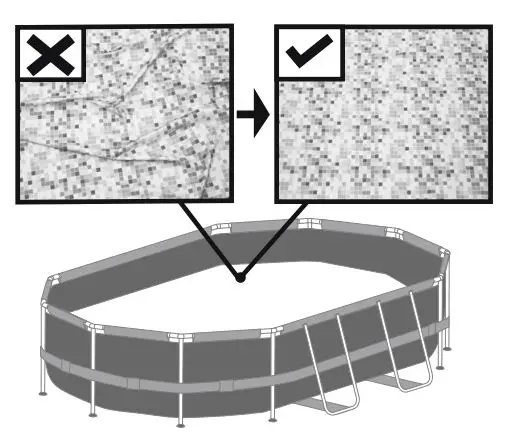 Bestway Power Steel Oval Pools User Manual - smooth out the bottom