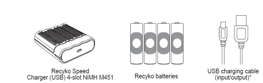Recyko-M451-Speed-Charger-(USB)-4-slot-NiMH-1