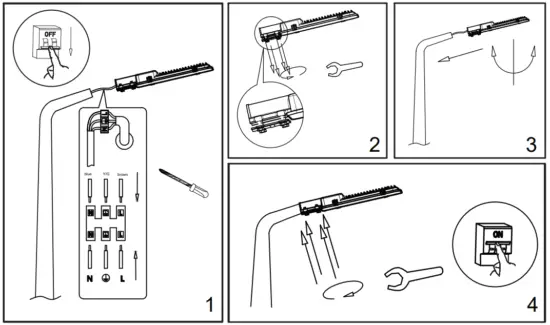 V TAC VT 30ST LED Street Light - WIRING DIAGRAM