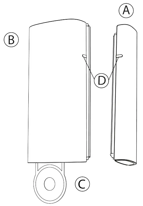 Johnson Controls PGP303 Vanishing Door Window Magnetic Contact - Figure