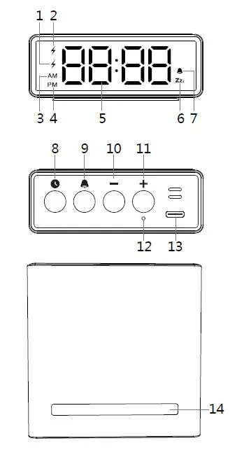Shenzhen Yuanguanghao Electronics YGH5244 Wireless Charging Alarm Clock 1