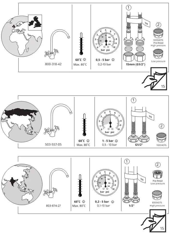 IKEA EDSVIK Dual Control Kitchen Mixer Tap - installation 4