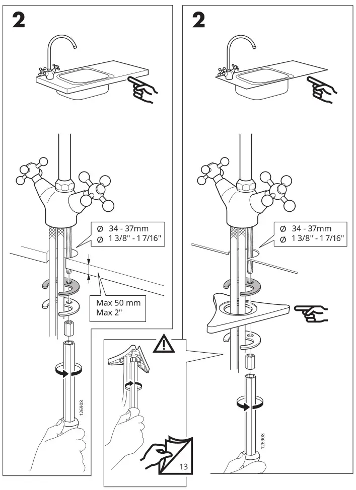 IKEA EDSVIK Dual Control Kitchen Mixer Tap - installation 8