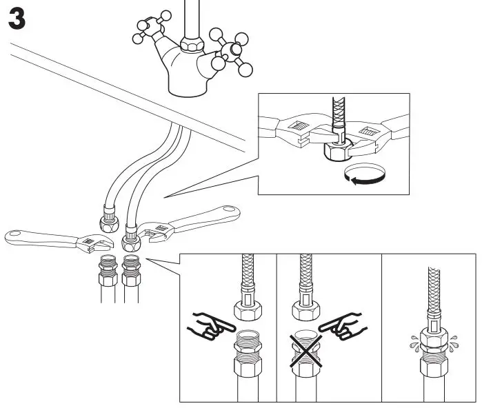 IKEA EDSVIK Dual Control Kitchen Mixer Tap - installation 9
