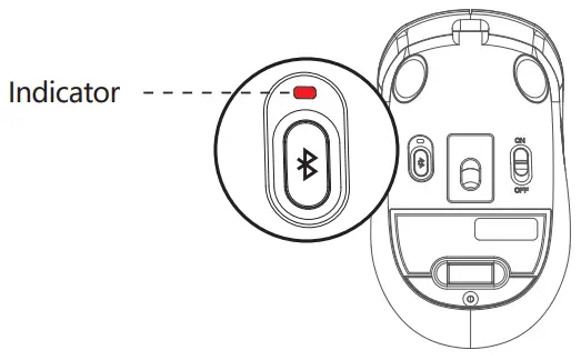 A4TECH FB10CS Dual Mode Rechargeable Bluetooth Wireless Mouse - LOW BATTERY INDICATOR