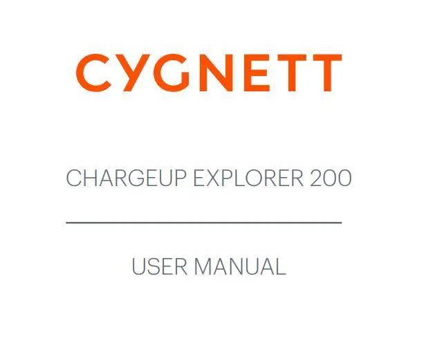 CYGNETT CHARGE UP EXPLORER 200 User Manual