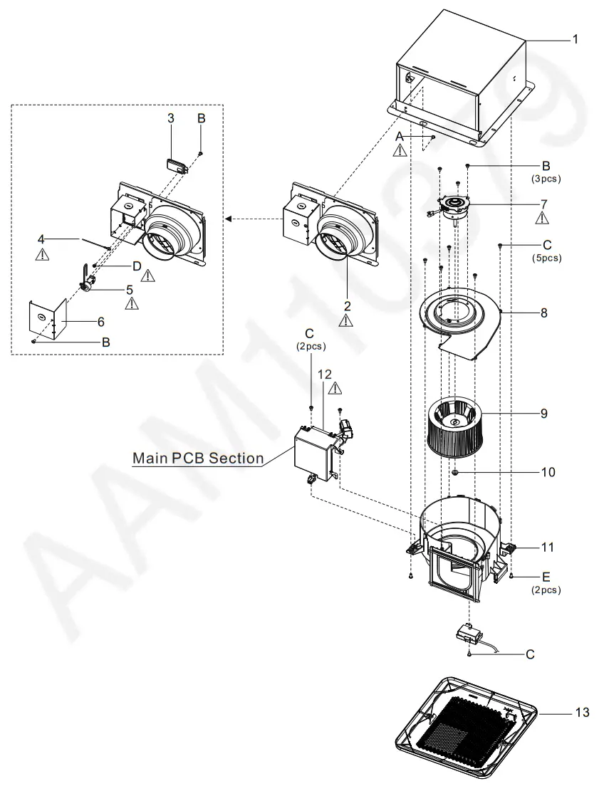 Panasonic RG C811HA Ventilating Fan - fig 1