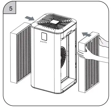 Inofia AIR PURIFIER - Install the filters.