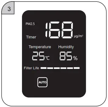 Inofia AIR PURIFIER - start running.