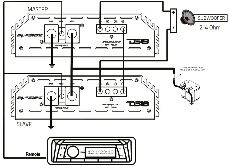 DS18 EXL P1500X1D Competition Monoblock Subwoofer Amplifier - INSTALLATION 3