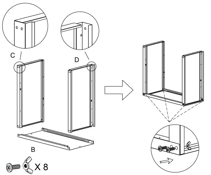 UNBRANDED YXX-X036 Metal Adjustable Shelf Bathroom Storage Wall Cabinet - Fig 2