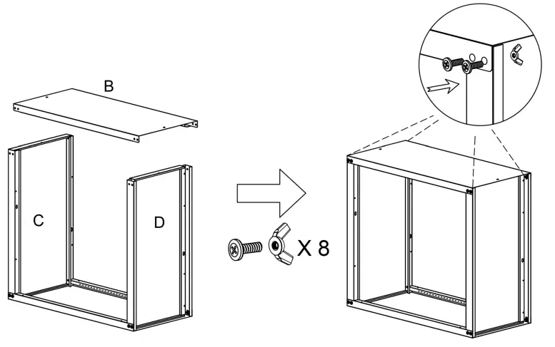 UNBRANDED YXX-X036 Metal Adjustable Shelf Bathroom Storage Wall Cabinet - Fig 3
