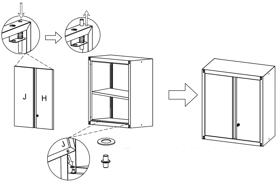 UNBRANDED YXX-X036 Metal Adjustable Shelf Bathroom Storage Wall Cabinet - Fig 7